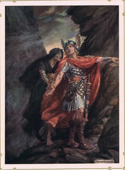 罗伯特·勃朗宁的《Rabbi Ben Ezra》插图（彩色平版印刷） 作者 伯纳德·约翰·帕特里奇
