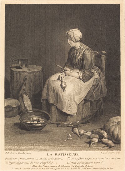 耙子 作者 Bernard Lepicie 模仿 Jean Simeon Chardin