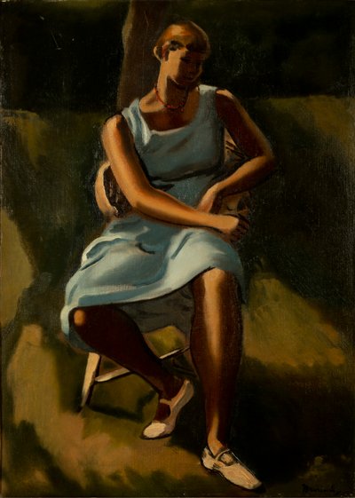 妇女坐像（布面油画） 作者 伯纳德·梅宁斯基