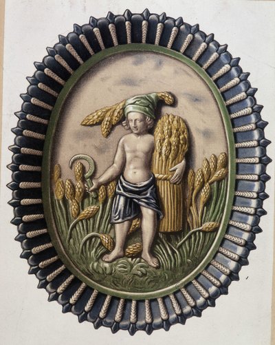 收割者 - 伯纳德·帕利西 (Bernard Palissy) 的盘子 作者 伯纳德·帕利西