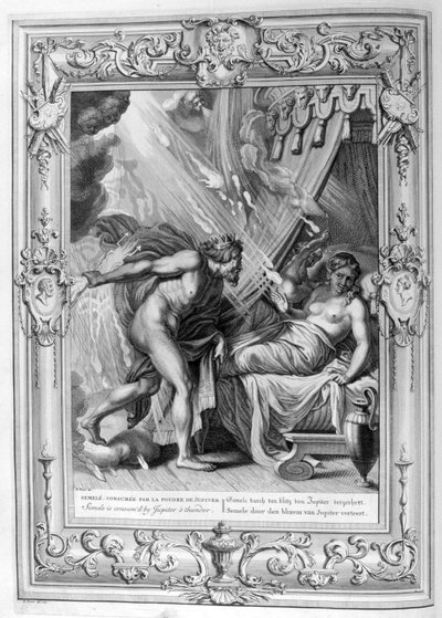 Semele consumed by the fire of Zeus (engraving) 作者 伯纳德·皮卡特