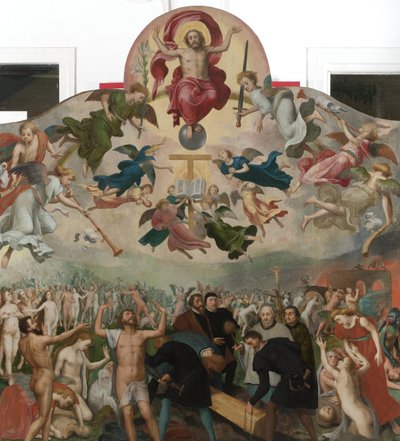 最后的审判和埋葬死者 作者 伯纳德·范·奥利（Bernard van Orley）（圈子）