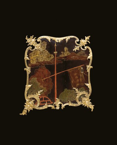 路易十五便桶，约1740年（ormolu安装的中国黑色，彩色和镀金漆，蛇纹石，大理石和弗尼斯） 作者 伯纳德·范·里森堡