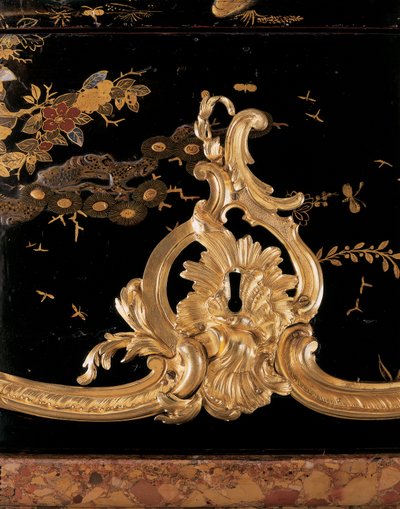 马桶，约1745年（安装在日本moloru漆器和黑檀木） 作者 伯纳德·范·瑞森伯格二世