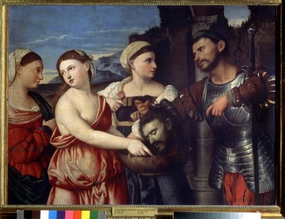 "莎乐美 "莎乐美手持施洗者圣约翰的头颅。Bernardino Licinio（1489-1565 年）的画作。16 世纪 莫斯科普希金博物馆 作者 贝纳迪诺·利辛尼奥
