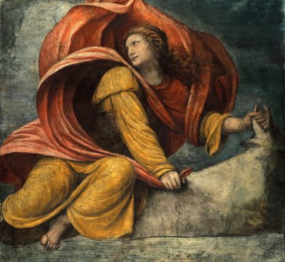 贝纳迪诺 (Bernardino) 对欧罗巴·鲁尼 (Luini) 的强奸（约 1480-1532 年），-壁画 作者 贝纳迪诺·路易尼