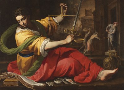 Allegorie de la Justice - Allegory of Justice, by Mei, Bernardino (1612-1676). Oil on canvas 作者 贝纳迪诺·梅