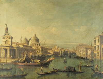 威尼斯大运河入口（布面油画） 作者 贝尔纳多·贝洛托（Canaletto）