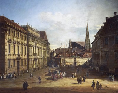 Lobkowitzplatz（洛布科维茨广场）在维也纳 作者 贝尔纳多·贝洛托（Canaletto）