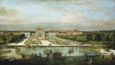宁芬堡宫，慕尼黑，约1761年。 作者 贝尔纳多·贝洛托（Canaletto）