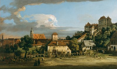 皮尔纳（Pirna）：1750年代中期，南方的奥贝托（Obertor）。 作者 贝尔纳多·贝洛托（Canaletto）
