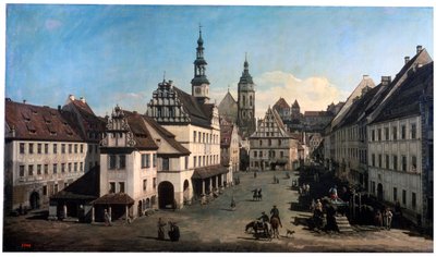 皮尔纳（Pirna）的市场，c1752-c1755 作者 贝尔纳多·贝洛托（Canaletto）