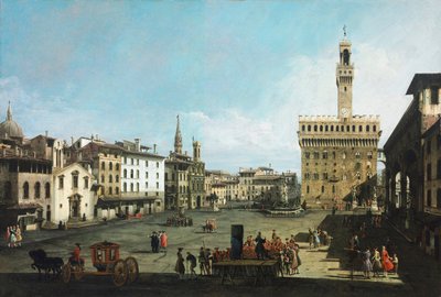 佛罗伦萨市政广场 作者 贝尔纳多·贝洛托（Canaletto）
