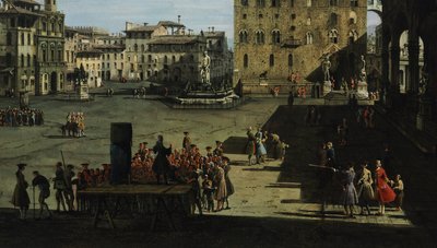 佛罗伦萨市政广场 作者 贝尔纳多·贝洛托（Canaletto）