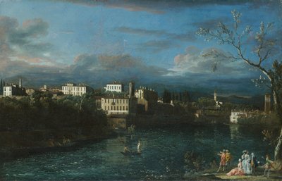 Vaprio dAdda，1744年。 作者 贝尔纳多·贝洛托（Canaletto）