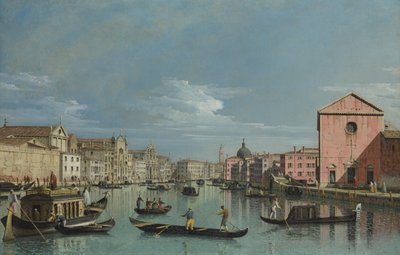 威尼斯：面向圣克罗切的大运河 作者 贝尔纳多·贝洛托（Canaletto）