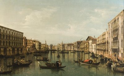大运河与Palazzi Foscari和Moro Lin的视图 作者 贝尔纳多·贝洛托（Canaletto）