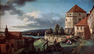从索南斯泰因要塞（Sonnenstein Fortress）看到的皮尔纳（Pirna），c1752-c1755 作者 贝尔纳多·贝洛托（Canaletto）