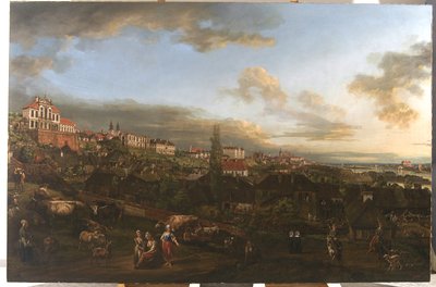 华沙看法有Ordynacki宫殿的，1772年 作者 贝尔纳多·贝洛托（Canaletto）