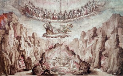 中间人 Le Triomphe de Circe 的装饰和机械项目。 Bernardo Buontalenti dit delle Girandole (ca. 1523-1608) 的画作 0,46x0,72 米。 巴黎，卢浮宫博物馆 作者 伯纳多·邦塔伦蒂