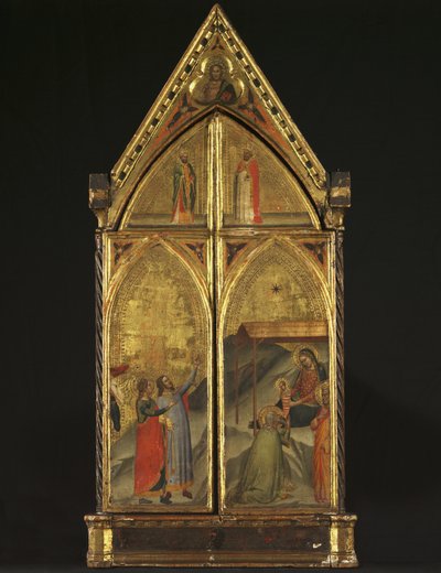 三联画-圣母与圣子登场，1338年 作者 伯纳多·达迪