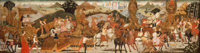 亚历山大的胜利，c.1485（temepra和镀金面板） 作者 伯纳多·罗塞利