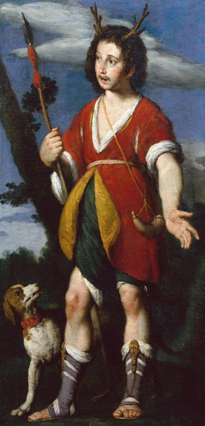 阿克泰翁（布面油画） 作者 贝尔纳多·斯特罗兹（Bernardo Strozzi）
