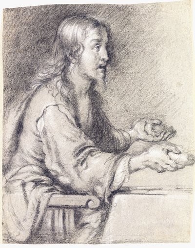 基督在以马us斯介绍面包 作者 贝尔纳多·斯特罗兹（Bernardo Strozzi）
