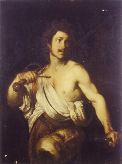 大卫与歌利亚负责人c。 1635 作者 贝尔纳多·斯特罗兹（Bernardo Strozzi）