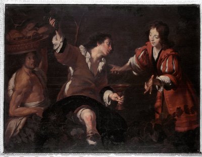 约瑟夫解梦（布面油画 作者 贝尔纳多·斯特罗兹（Bernardo Strozzi）