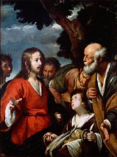 1530年后的五个面包和两条鱼的奇迹。 作者 贝尔纳多·斯特罗兹（Bernardo Strozzi）