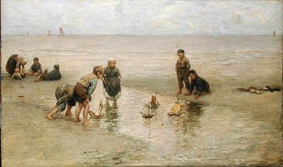 帆船赛（布面油画） 作者 Bernardus Johannes Blommers或Bloomers