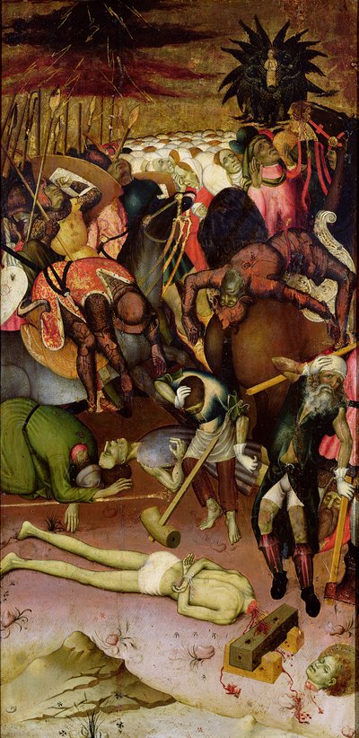 圣乔治的斩首，来自祭坛画的小组，c.1435 作者 伯纳特·马托雷利