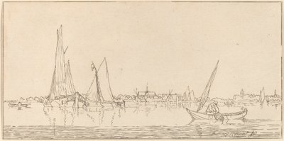 河流与城镇，1775年。 作者 伯恩哈德·施洛德