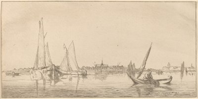 河流与城镇，1775年。 作者 伯恩哈德·施洛德