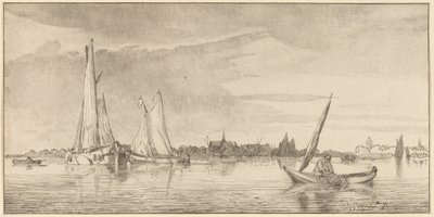 河流与城镇，1775年。 作者 伯恩哈德·施洛德