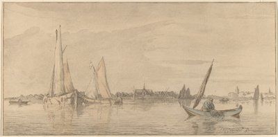 河流与城镇，1775年。 作者 伯恩哈德·施洛德