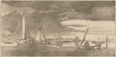 河流与城镇，1775年。 作者 伯恩哈德·施洛德