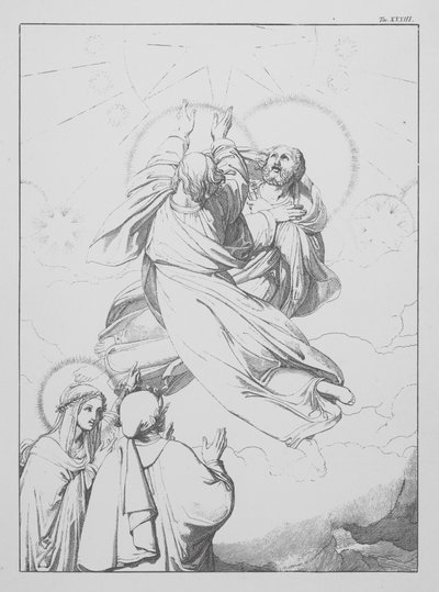 但丁的《神曲》，《天堂》（Paradiso），版画 XXXIII（石版画） 作者 伯恩哈德·舒勒