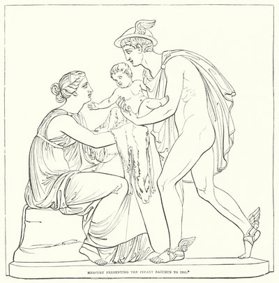 水星将婴儿巴克斯呈现给伊诺 作者 贝特尔在托瓦尔森之后