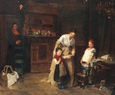新朋友，1875年 作者 Bertha Wegmann