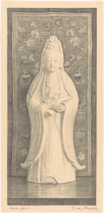 观音 作者 Bertha van Hasselt（艺术家签名）