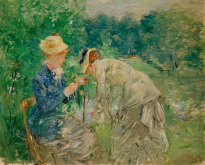 在Bois de Boulogne 作者 贝特·莫里索（Berthe Morisot）