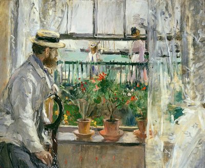 怀特岛上的EugèneManet，1875年 作者 Berthe Morisot