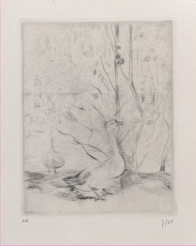 鹅，1889年。 作者 贝特·莫里索（Berthe Morisot）