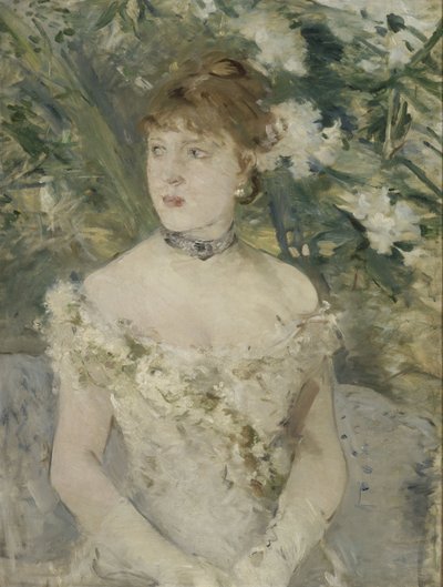 舞会上的年轻女子 作者 贝特·莫里索（Berthe Morisot）