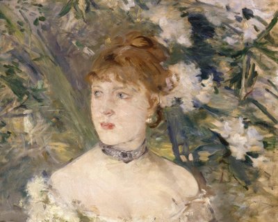 年轻女子在舞厅 作者 贝特·莫里索（Berthe Morisot）