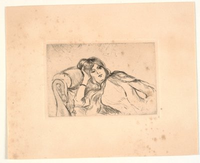 躺在沙发上的女人 (Jeanne-Marie) 作者 贝特·莫里索（Berthe Morisot）