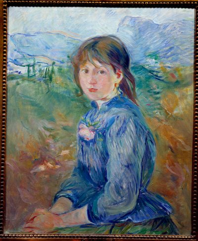柏蒂·莫里索特（Lathe petite nicoise）的绘画 作者 贝特·莫里索（Berthe Morisot）