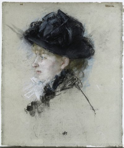 路易丝·里森纳小姐，1888年。 作者 贝特·莫里索（Berthe Morisot）